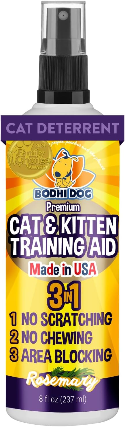 Bodhi 3-in-1 Cat & Kitten Training Aid - Cat Deterrent Spray for Indoor and Outdoor Use - Repellent to Establish Boundaries, Keep Cats Off Furniture