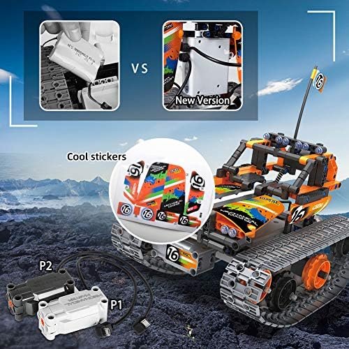 3-in-1 STEM Remote Control Building Kits - Tracked Car/Robot/Tank - 2.4Ghz Rechargeable RC Racer Toy Set Gift for 8-12 14 Year Old Boys and Girls