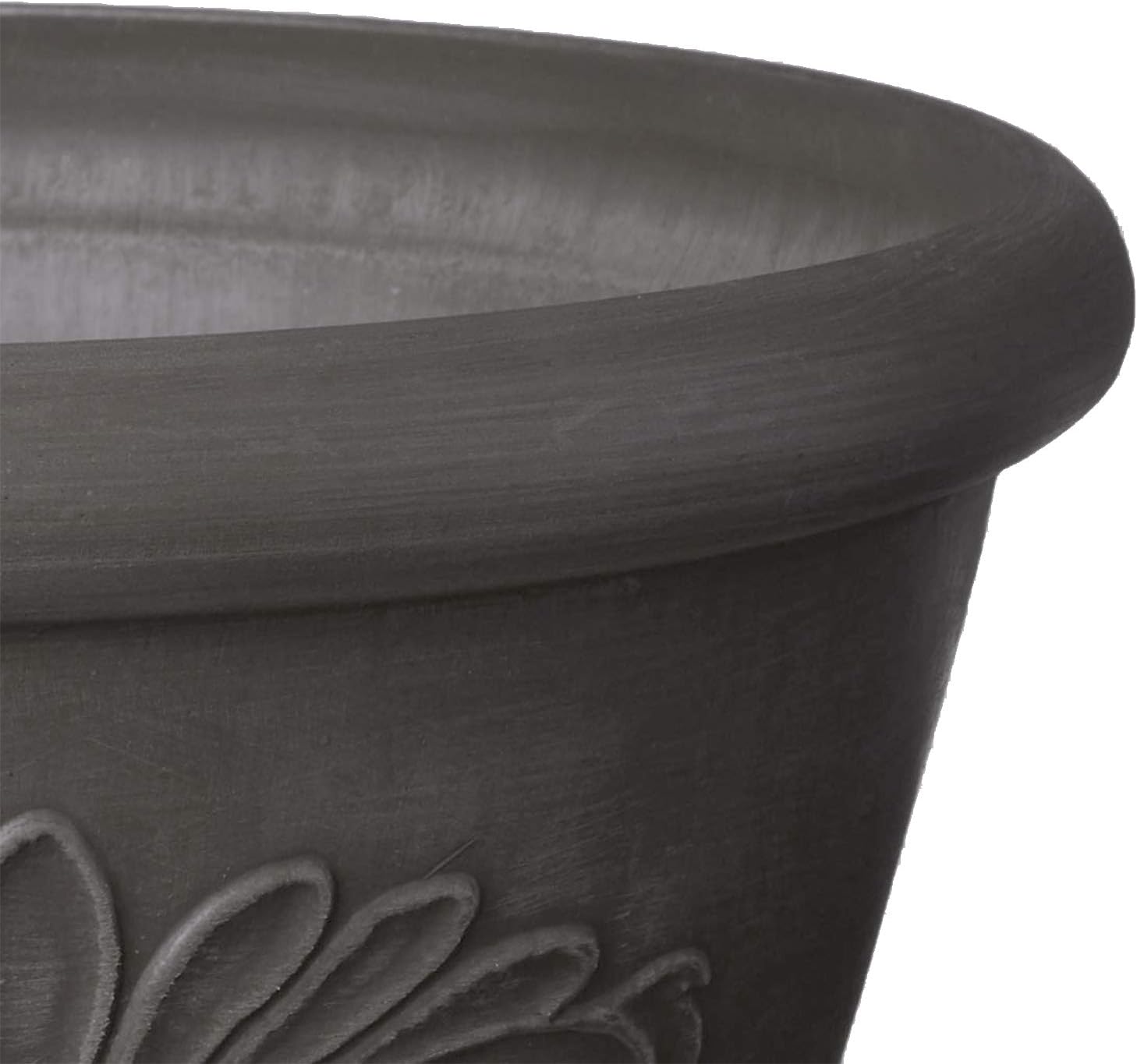 Arcadia Garden Products PSW TA25C Plastic/Stone/Wood Composite Bulb Pan – No Drainage Hole (Drillable), Planter Bowl for Succulents, Bonsai, Fairy Gardens, Herbs,10-Inch, Chocolate