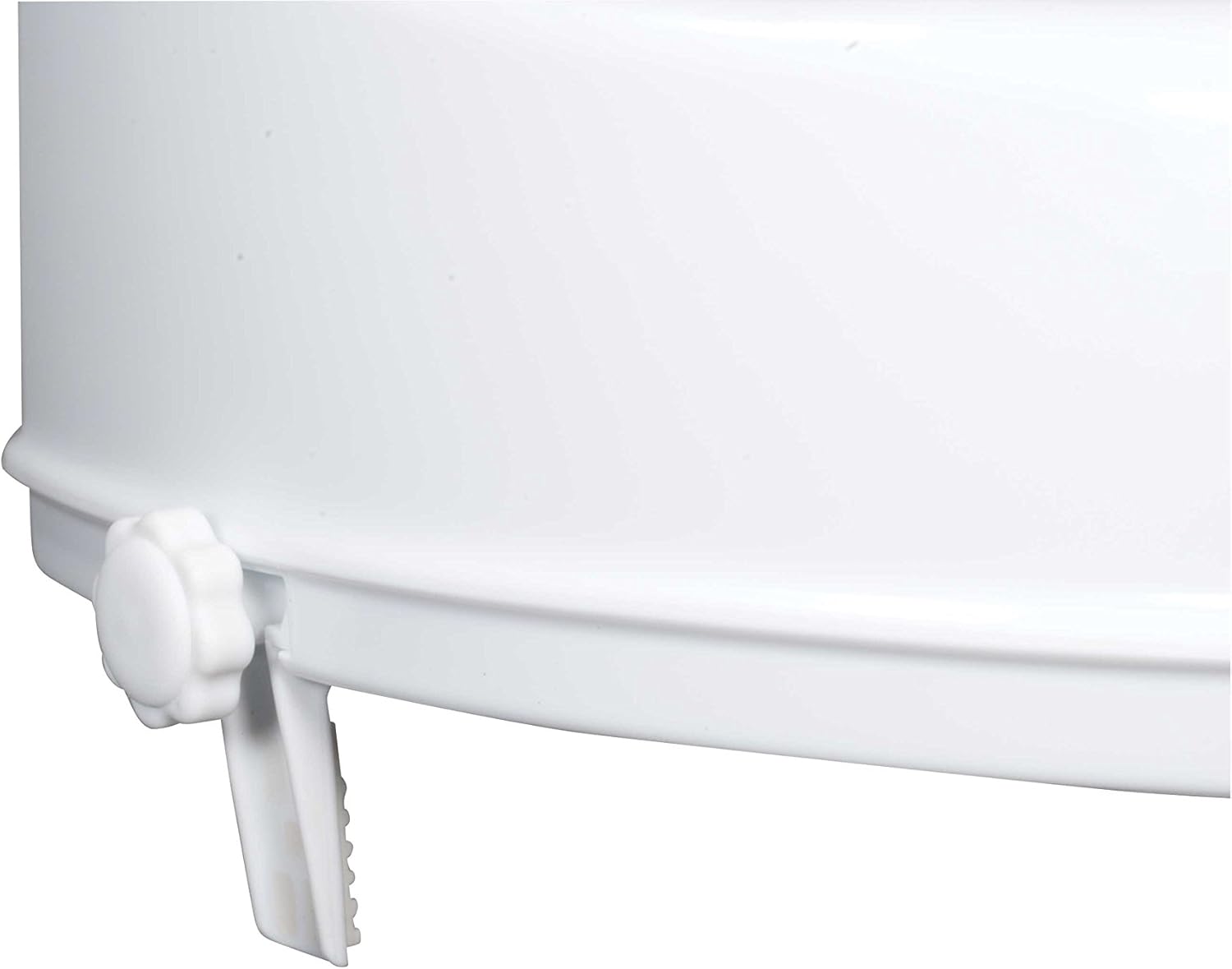 Drive Medical Raised Toilet Seat with Lock and Lid, 4 Inch | Raised Toilet Seat Includes Lock and Lid for Added Stability