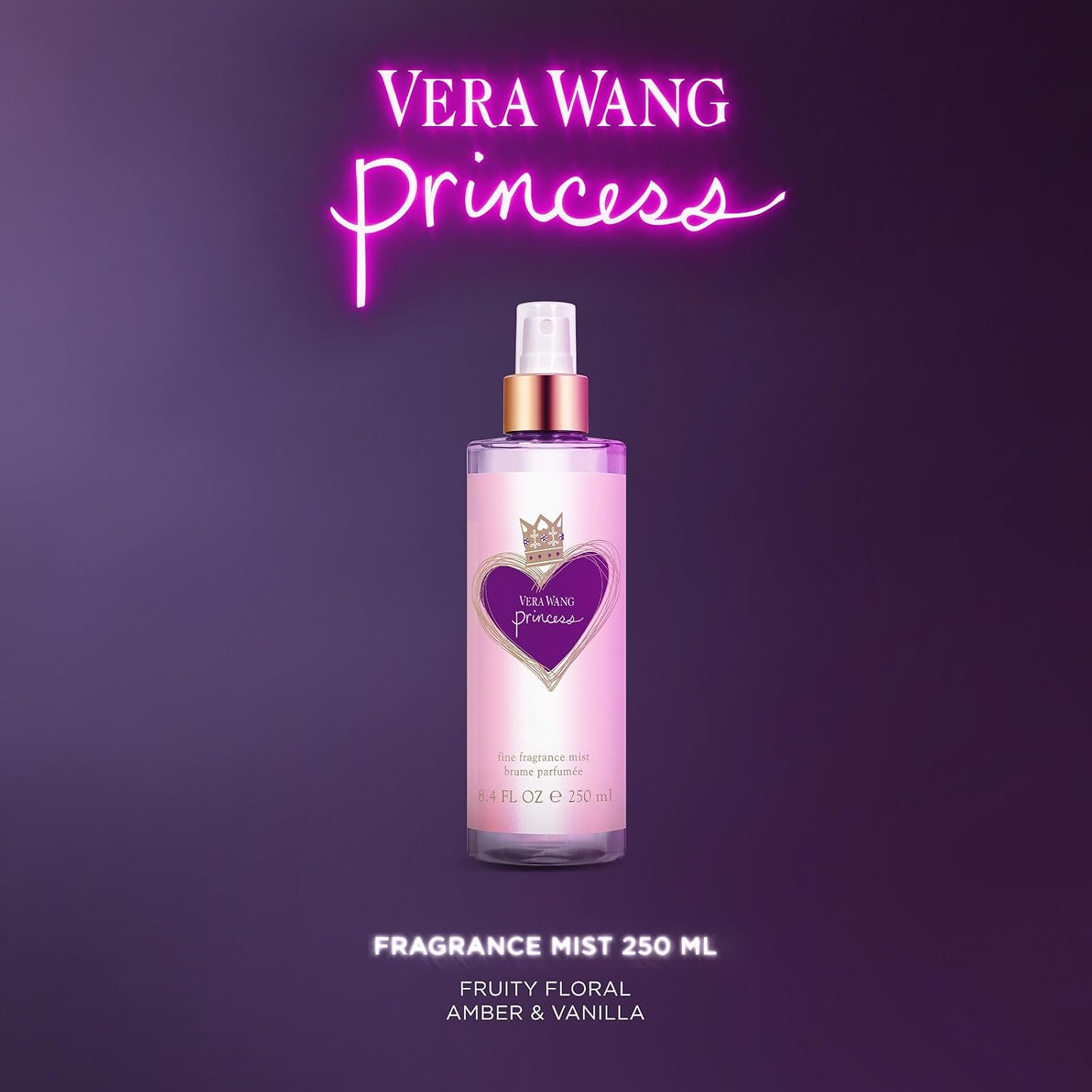 Vera Wang Princess Eau de Toilette for Women - Fruity Floral Scent - Sweet Notes of Vanilla, Water Lily, and Apricot - Feminine and Modern - 1.7 Fl Oz