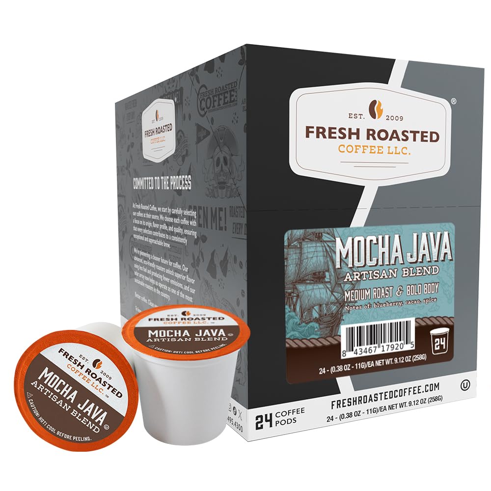 Fresh Roasted Coffee, Organic Colombian K-Cup Pods for Keurig Brewers, Medium Roast, USDA Organic, Kosher, 24 Count (Pack of 3)