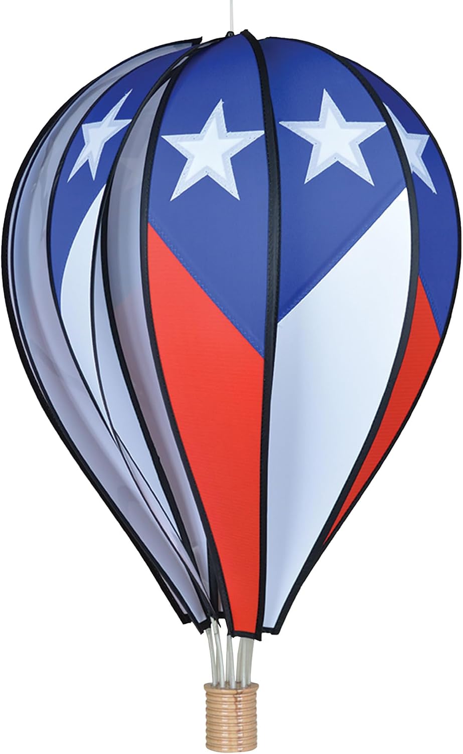 Hot Air Balloon Hanging Garden Spinner 26" - Vibrant Patriotic Design, Weather-Resistant Outdoor Decor, Durable & Lightweight for Patios, Yards