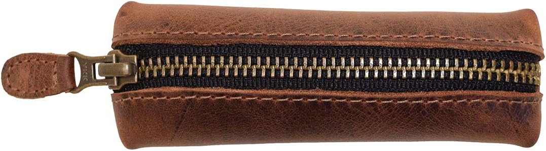 Hide & Drink, Long Coin Case, Cash Holder, Rustic Case for Pennies, Vintage Zippered Pouch, Travel Accessory, Full Grain Leather, Handmade