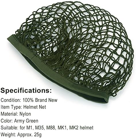 Acogedor Army Green Nylon Helmet Net Cover for M1 M35 M88