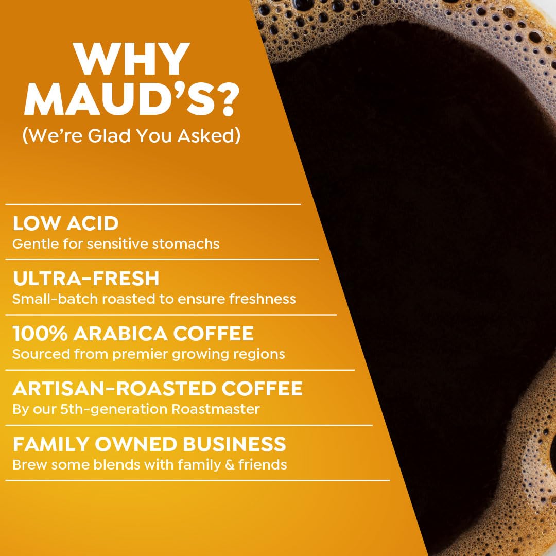 Maud's Family Pack Coffee Pods Variety Pack, 136ct, 12 Assorted Flavors | Medium Roast Flavored Coffee in Single Serve Pods – 100% Arabica Coffee, Compatible with Keurig Coffee Makers