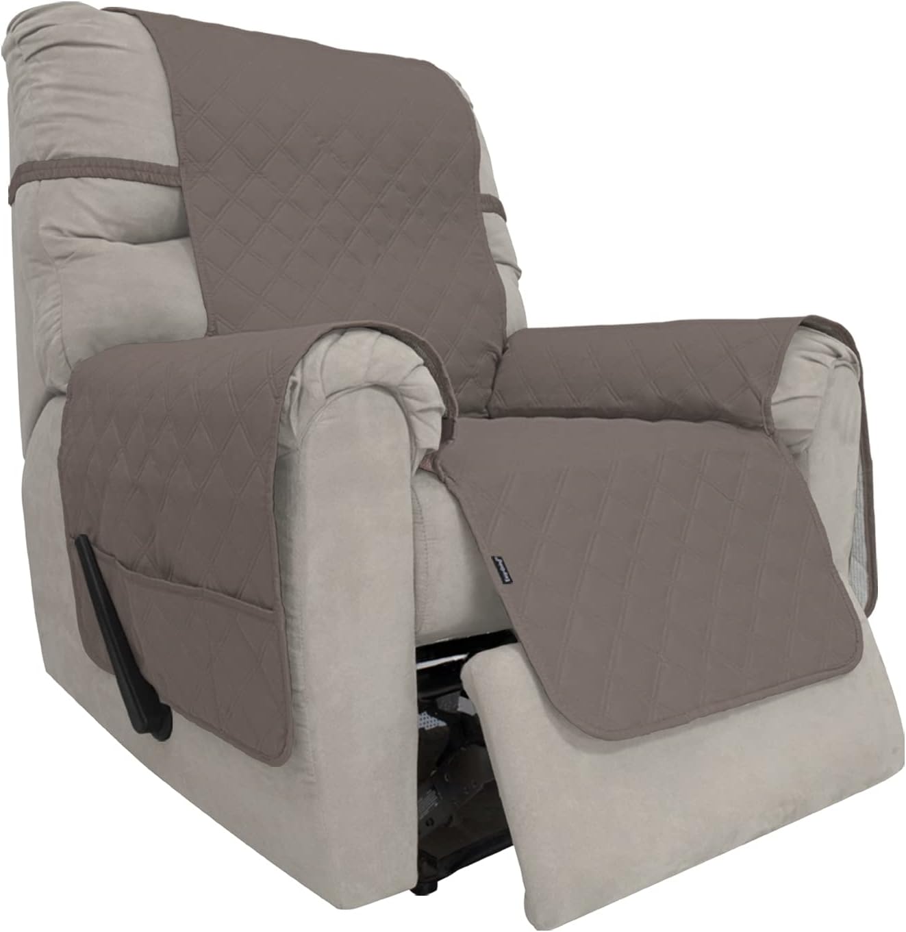 Easy-Going Waterproof Non-Slip Couch Cover, Small Recliner, Chocolate