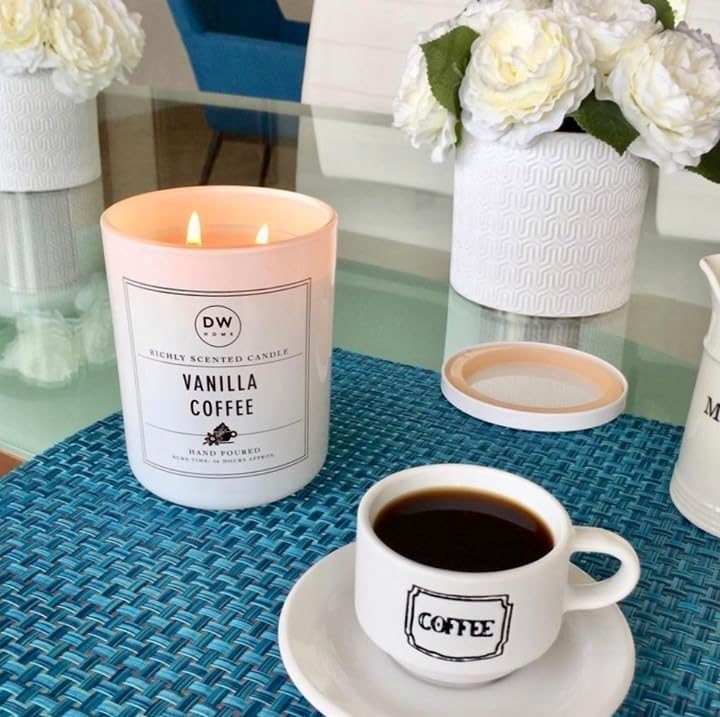 DW Home Vanilla Bean Scented Candle for Home, 15 oz, Large Double Wick Candle Jar, Up to 56H Burn Time, Luxury Scented Candle for Relaxation, Gifting, Home Decor