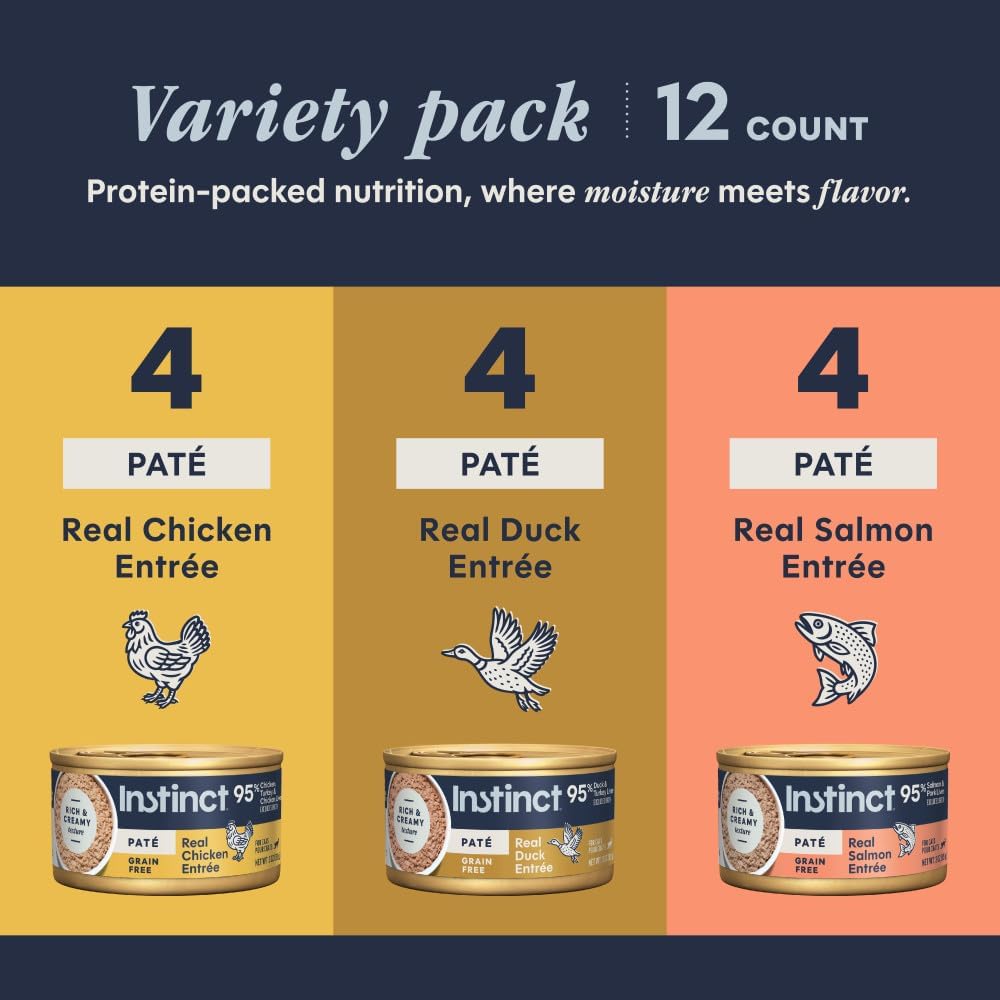 Instinct Original Grain Free Real Rabbit Recipe Natural Wet Canned Cat Food, 3 oz. Cans (Case of 24) | Rich & creamy pate texture, high protein, real rabbit, whole-food ingredients, grain-free, hydration support