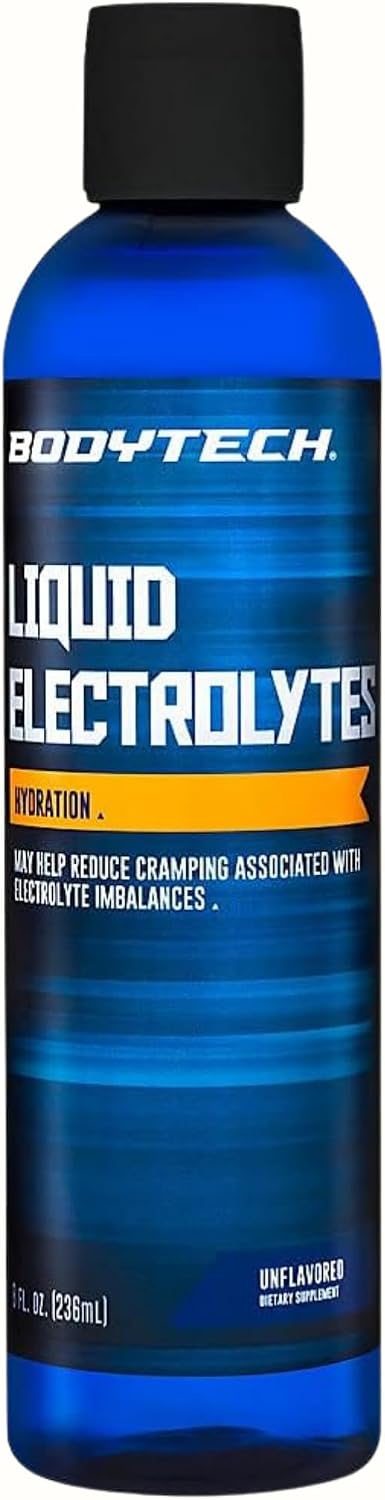 BodyTech Liquid Electrolytes Drops, Unflavored, 8 Fl Oz, 96 Servings | Hydration Concentrate with ConcenTrace Trace Minerals