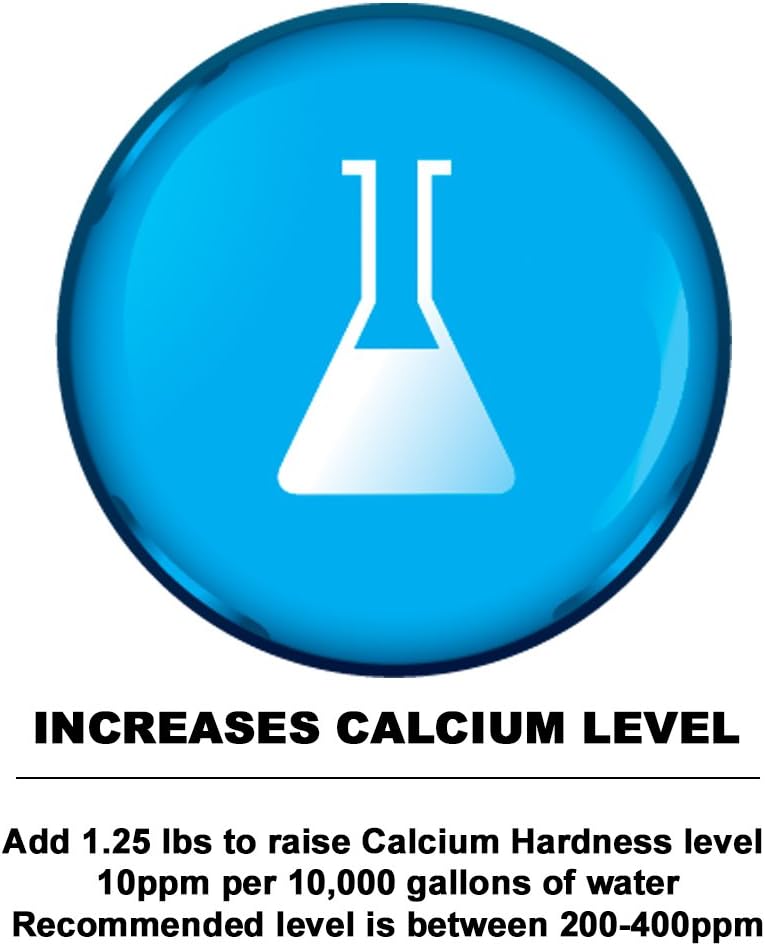Puri Tech Pool Chemicals Calcium Hardness Increaser Plus – Increases Calcium Hardness Levels & Helps Prevent Corrosion and Staining - 94% Calcium Chloride– 25 lb