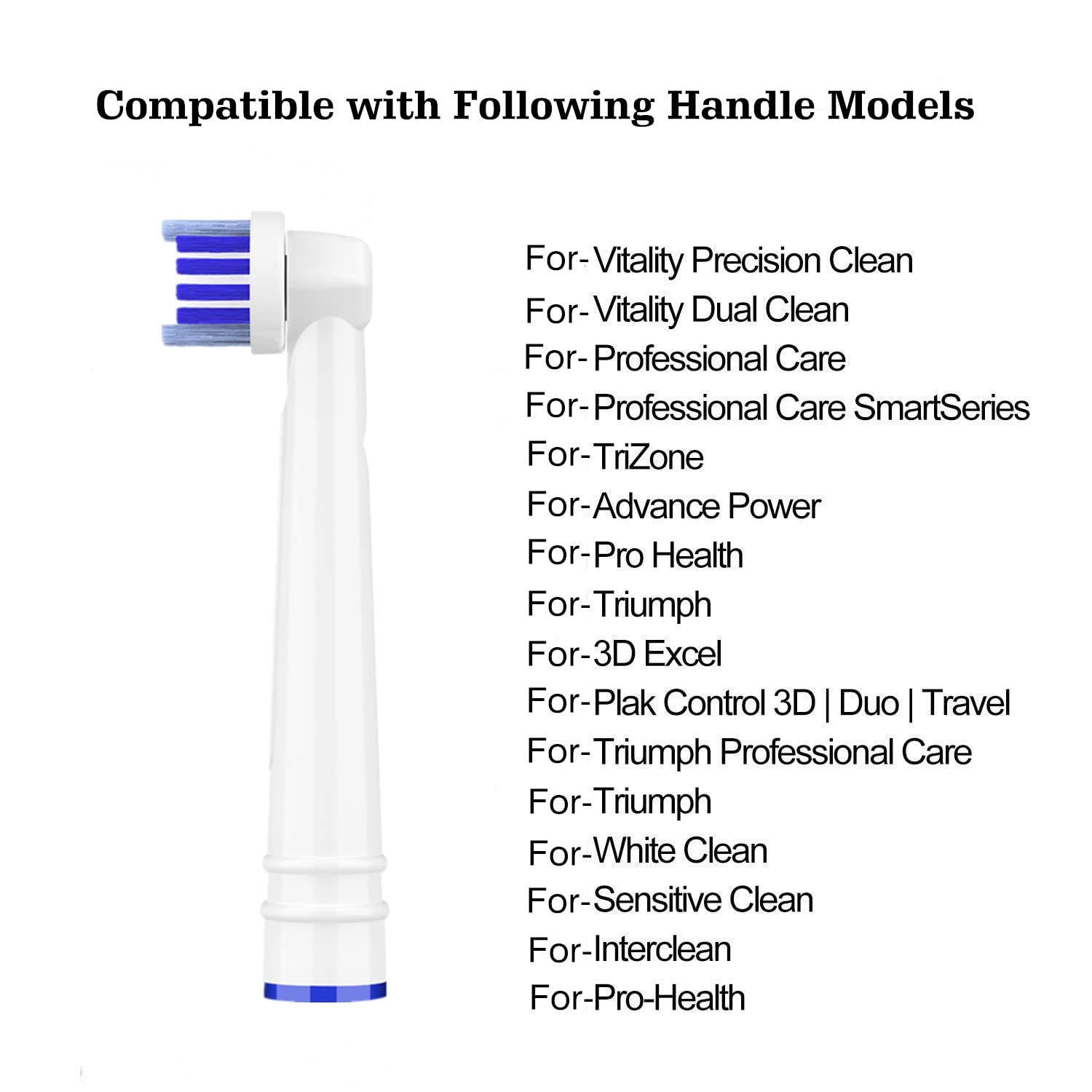 Replacement Toothbrush Heads Compatible with Oral B Braun | Professional 4Pack Electric Toothbrush Replacement Brush Heads for Oral-B Pro Precision Clean and More,Soft Dupont Bristles