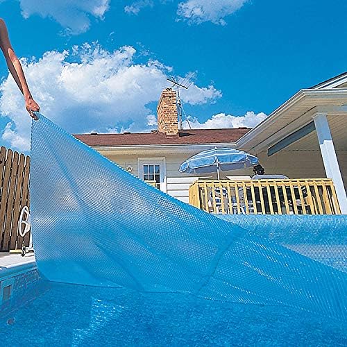 Blue Wave 16x32-ft Rectangle Solar Pool Cover 12-Mil Blue – Solar Cover for Above Ground Pool & Inground Pool, Thermal Bubble Blanket for Heat Retention & Reduced Evaporation