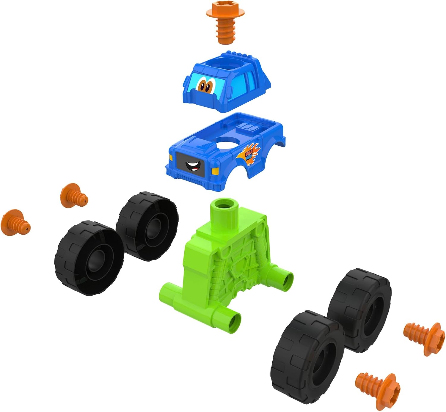 BUILD-A-BUDDY John Deere Tractor Toy and Toy Drill - Toddler STEM Take Apart Toys with 16 Individual Pieces and Kids Tools - Kids Building Toys Ages 3 Years and Up