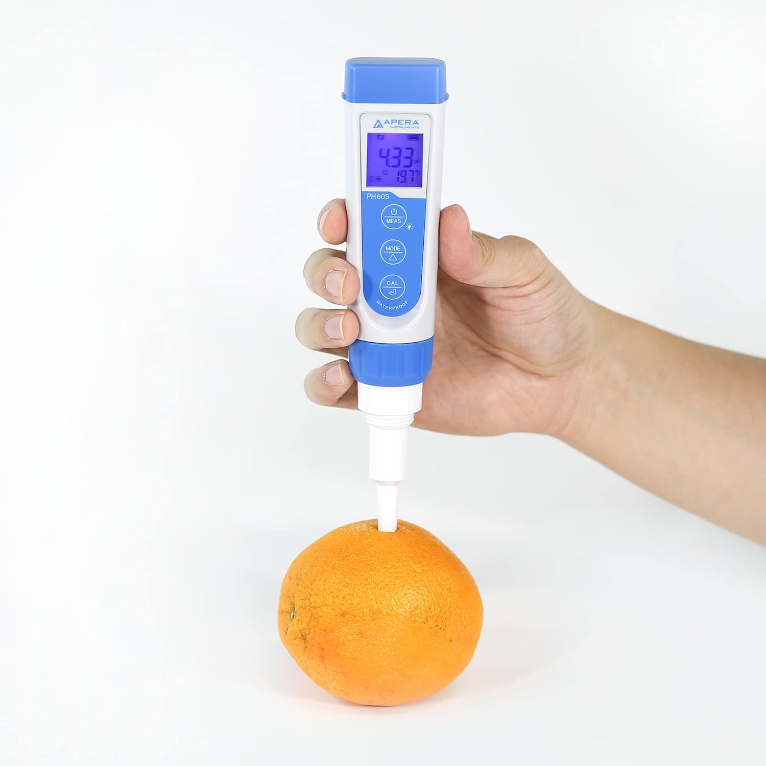Apera Instruments AI311 Premium Series PH60 Waterproof pH Pocket Tester Kit, Replaceable Probe, ±0.01 pH Accuracy, Lcd display