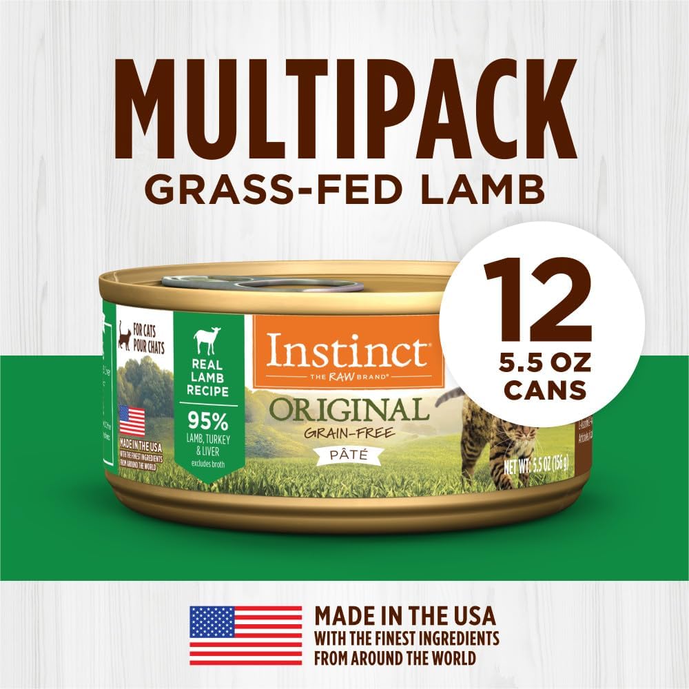 Instinct Original Grain Free Real Rabbit Recipe Natural Wet Canned Cat Food, 3 oz. Cans (Case of 24) | Rich & creamy pate texture, high protein, real rabbit, whole-food ingredients, grain-free, hydration support