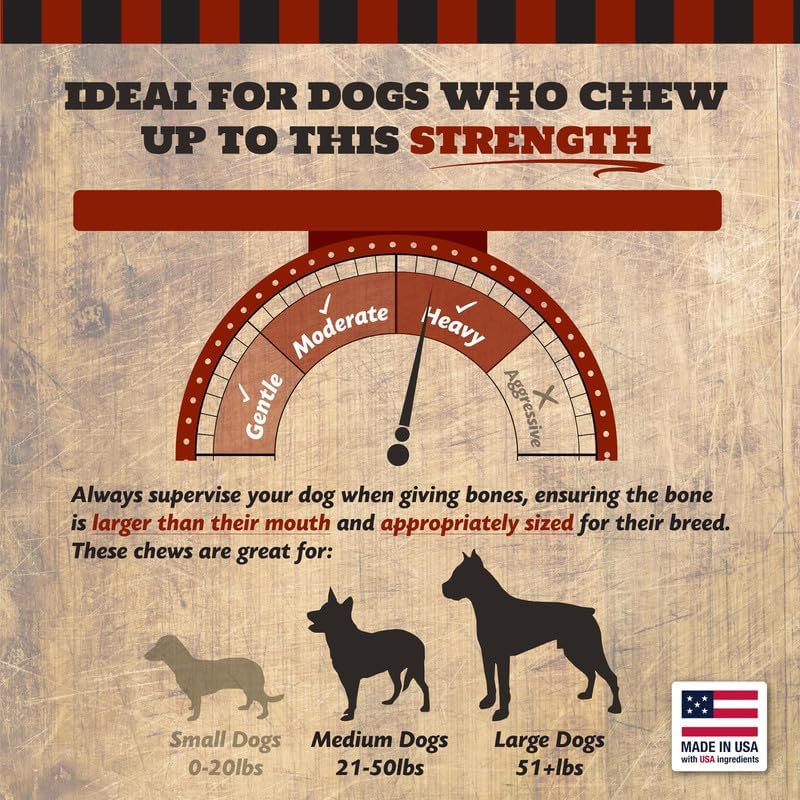 THE COUNTRY BUTCHER Giant Dog Bone, Long Lasting, Aggressive Chewers, USA