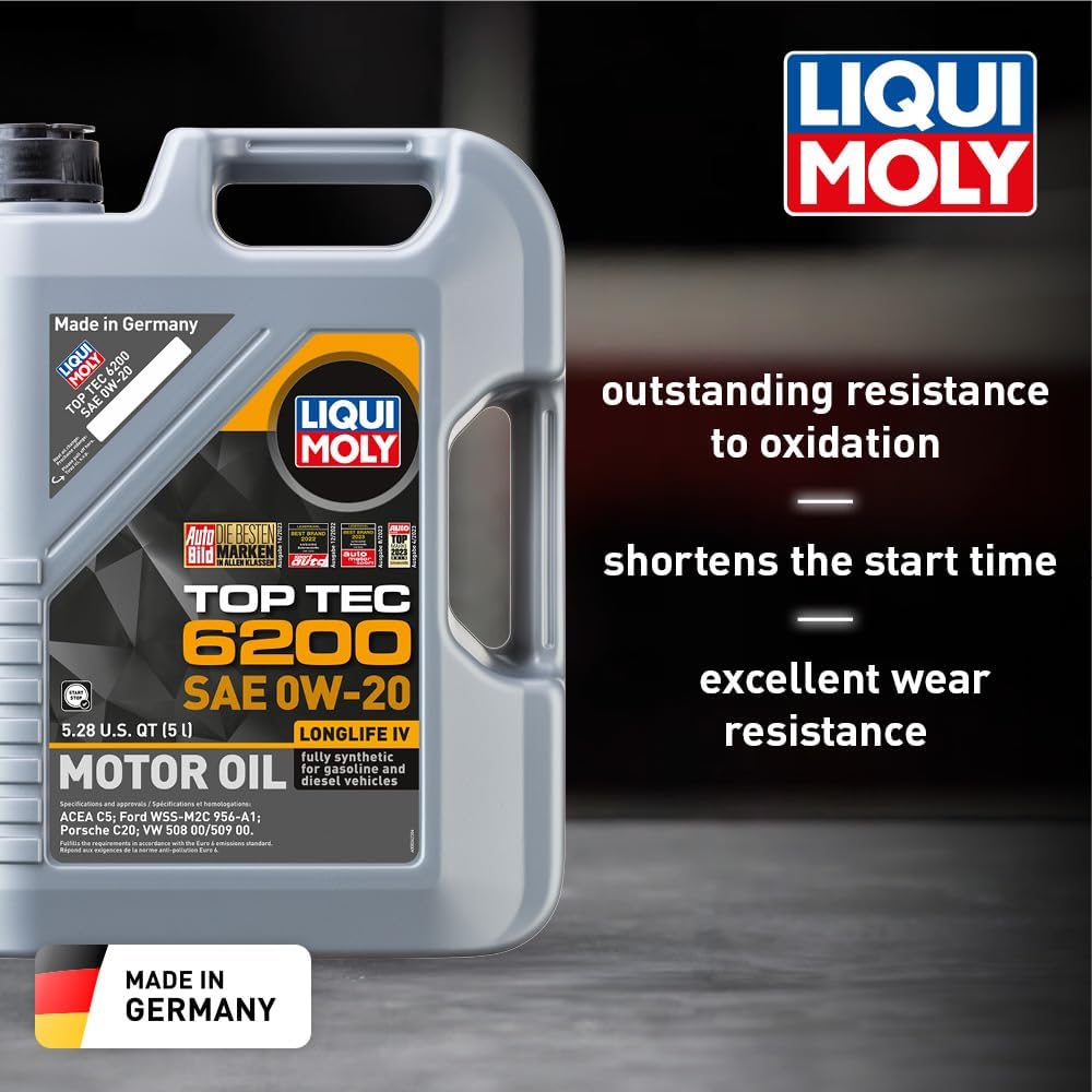 LIQUI MOLY Top Tec 6200 SAE 0W-20 | 5 L | Fully synthetic engine oil | SKU: 20238
