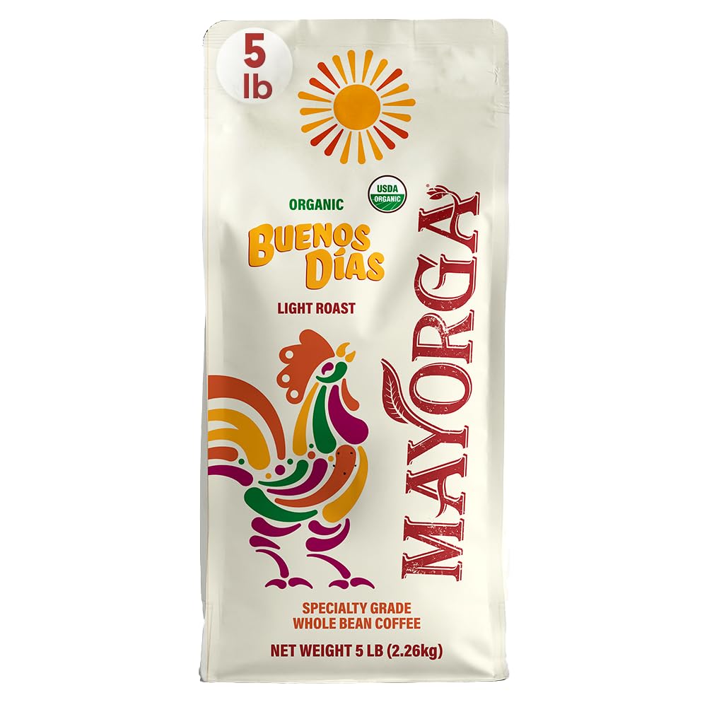Mayorga Organic Coffee 12oz Cafe Cubano Roast - Dark Roast Whole Bean Coffee Specialty Grade, 100% Arabica, Slow Roasted, Bold and Smooth Flavor with Low Acidity - USDA Organic, Non-GMO, Kosher,