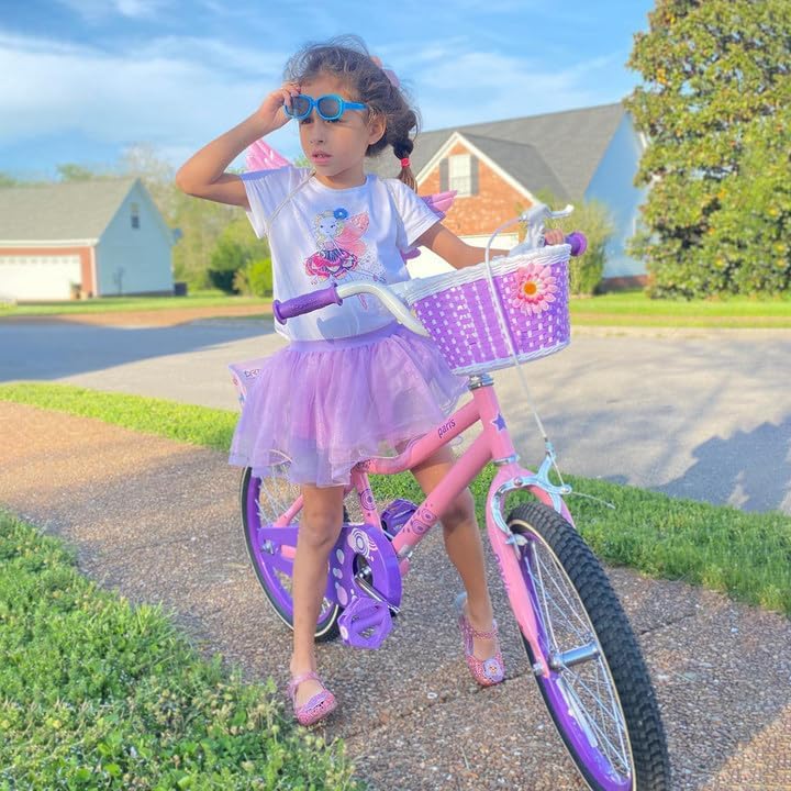 JOYSTAR Paris Girls Bike with Training Wheels for Ages 3-10Y