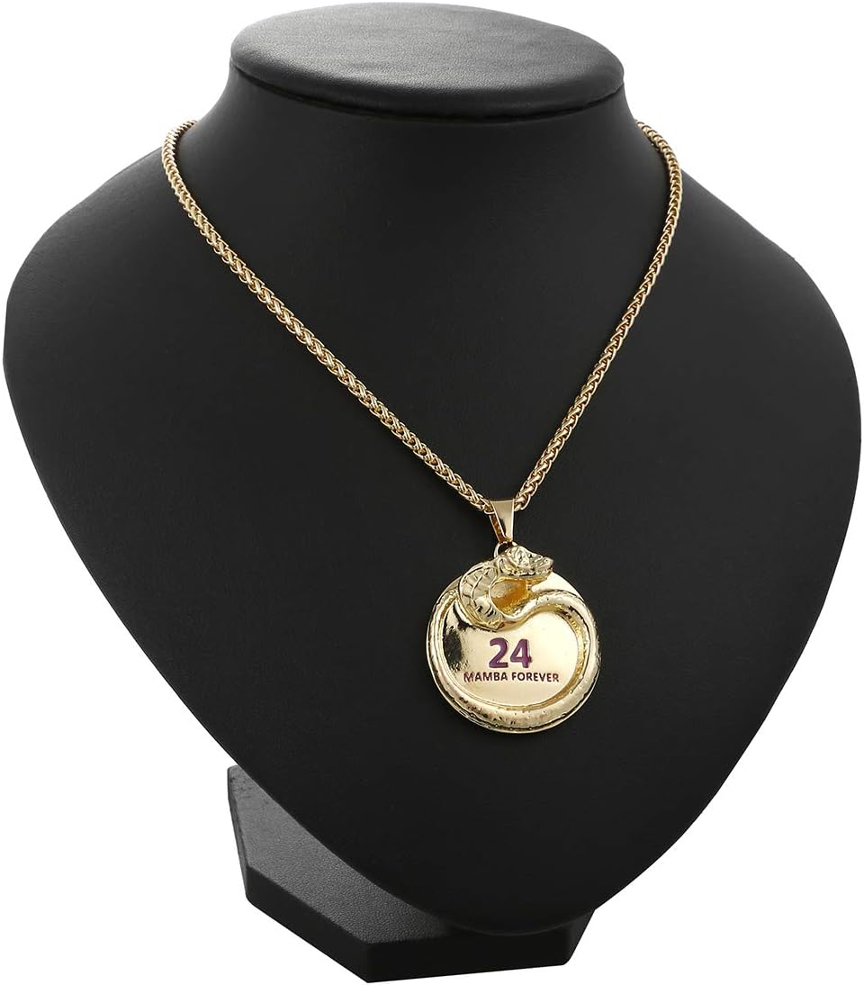 Black Mamba Memorial Pendant - Basketball Star Snake Necklace for Men & Women, Mamba Forever Tribute Jewelry