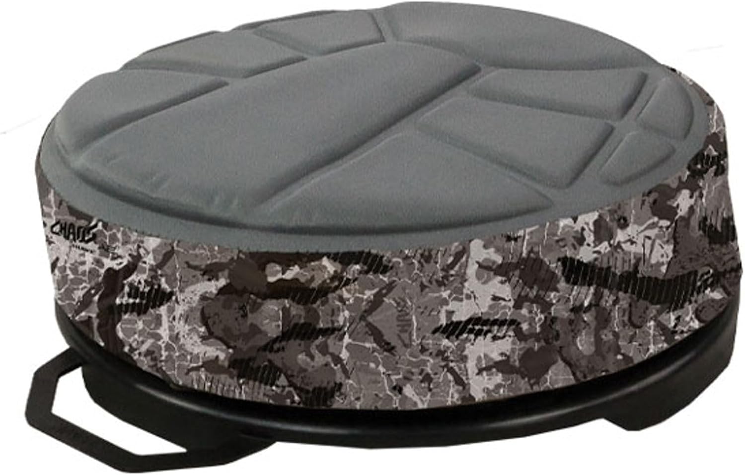 Hawk Memory Foam Bucket Top Seat - Silent Lightweight Comfortable Swiveling Portable Camo Chair for Camping, Hunting