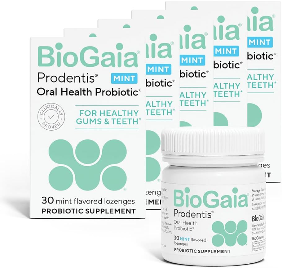 BioGaia Prodentis | Dental Probiotic Lozenges | Promotes Healthy Gums & Teeth | Defends Against Dental Problems | Replenishes Oral Microbiome