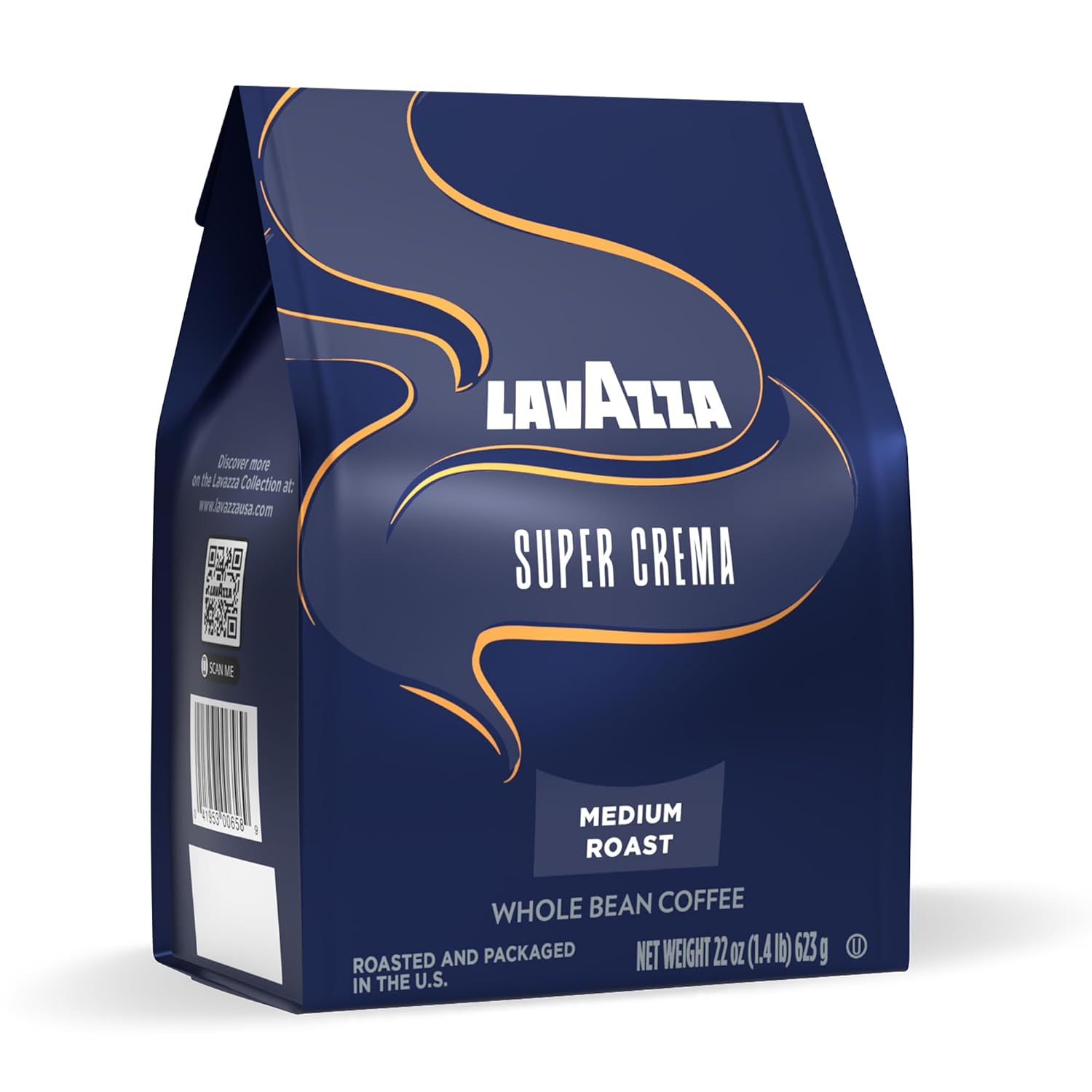 Lavazza Super Crema Whole Bean Coffee, Medium Espresso Roast, Arabica and Robusta Blend, 2.2 lb Bag, Package May Vary (Pack of 1)