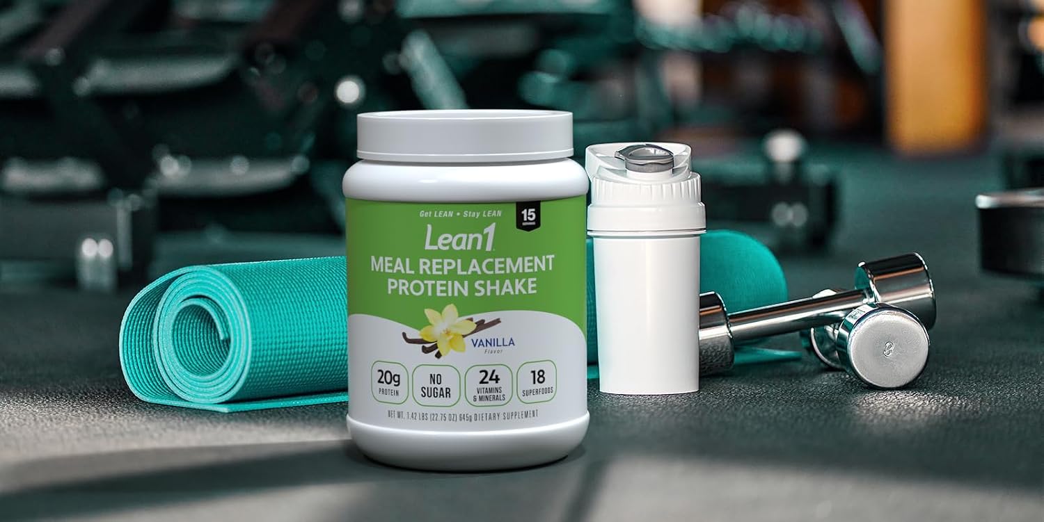 Lean1 Vanilla, Meal Replacement Protein Shake, 15 Serving Tub