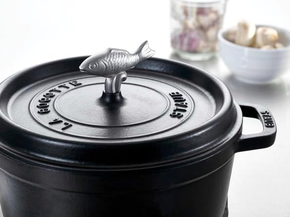 STAUB 40509-346-0 Rooster Lid Knob, Cast Iron, Silver