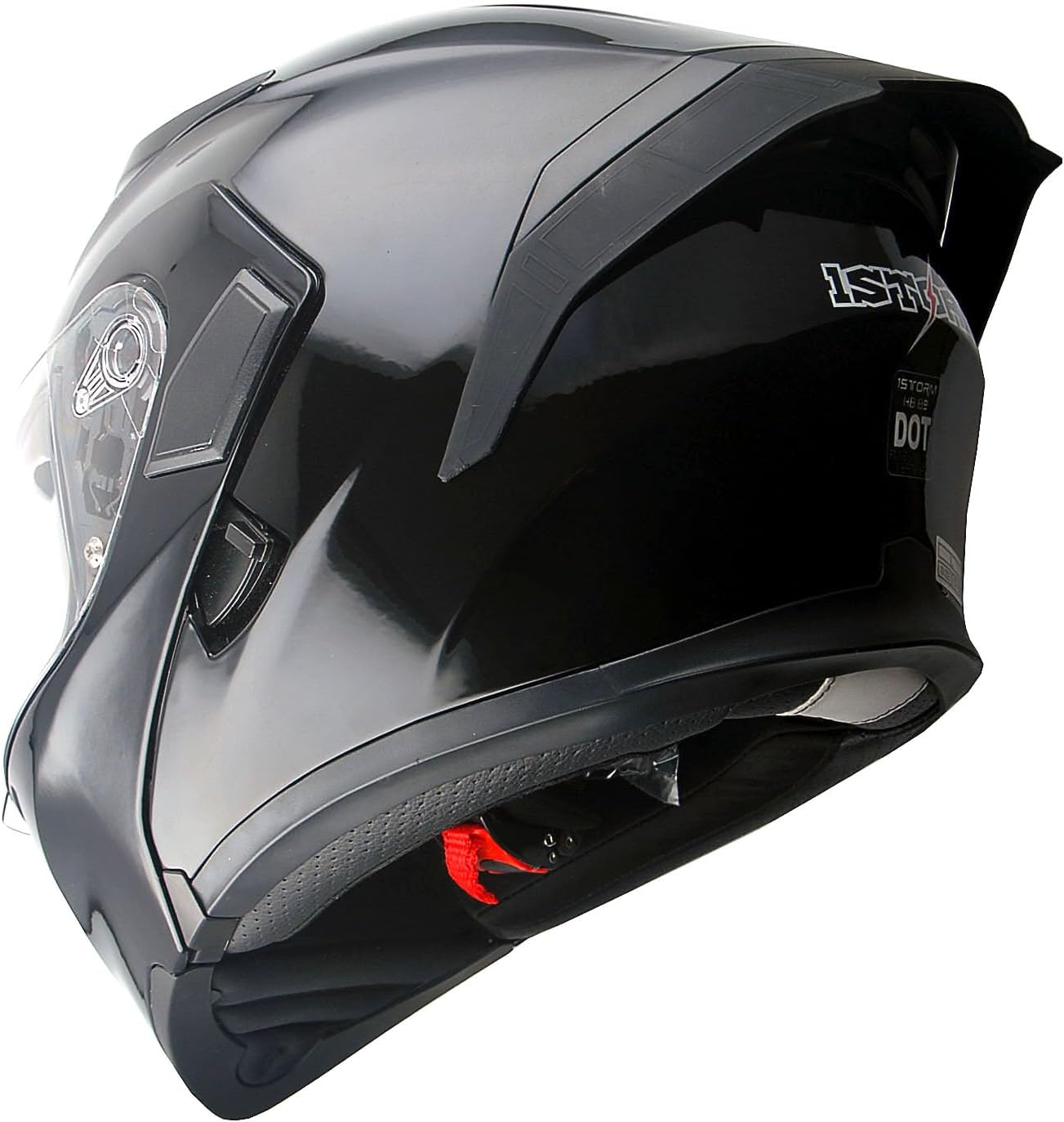 1Storm Motorcycle Modular Full Face Helmet Bike Flip up Dual Visor Sun Shield: HB89 Matt Black