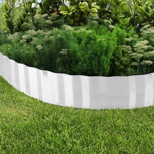 Metal Edging for Landscaping - 6.25in x 16.5ft Flexible Corrugated Galvanized Steel Landscape Edging - Garden Edge Border for DIY Flower Beds Tree