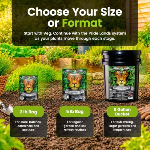 GreenGro Earthshine Biochar & Humic Acid Blend, Activated Charcoal, 2lb | Sequesters Carbon, Organic Soil Booster, Top Soil, Plant Food, Compost Tea Accelerator, Derived from Worm Castings