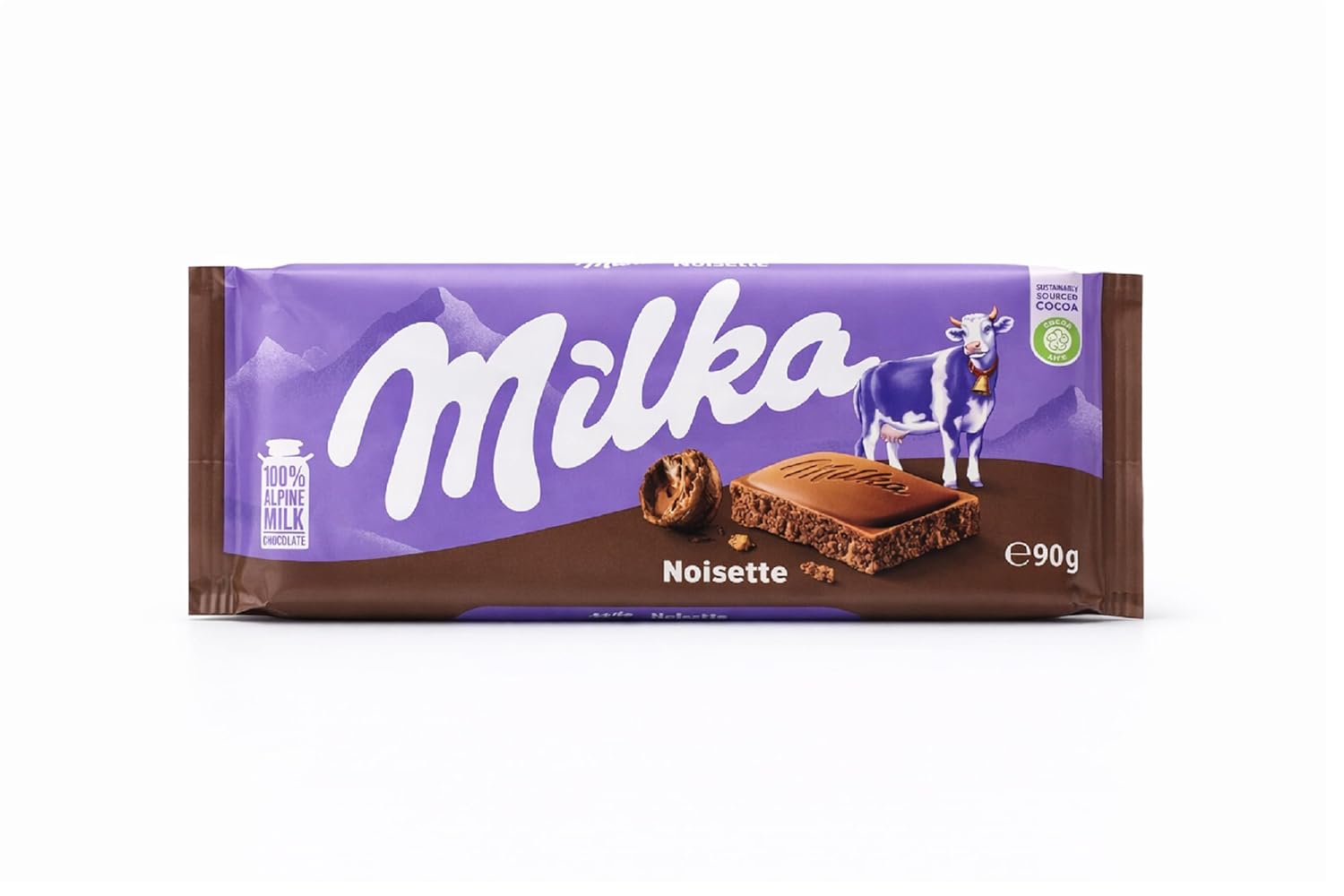 Milka Noisette Milk Chocolate 90g (Pack of 10)
