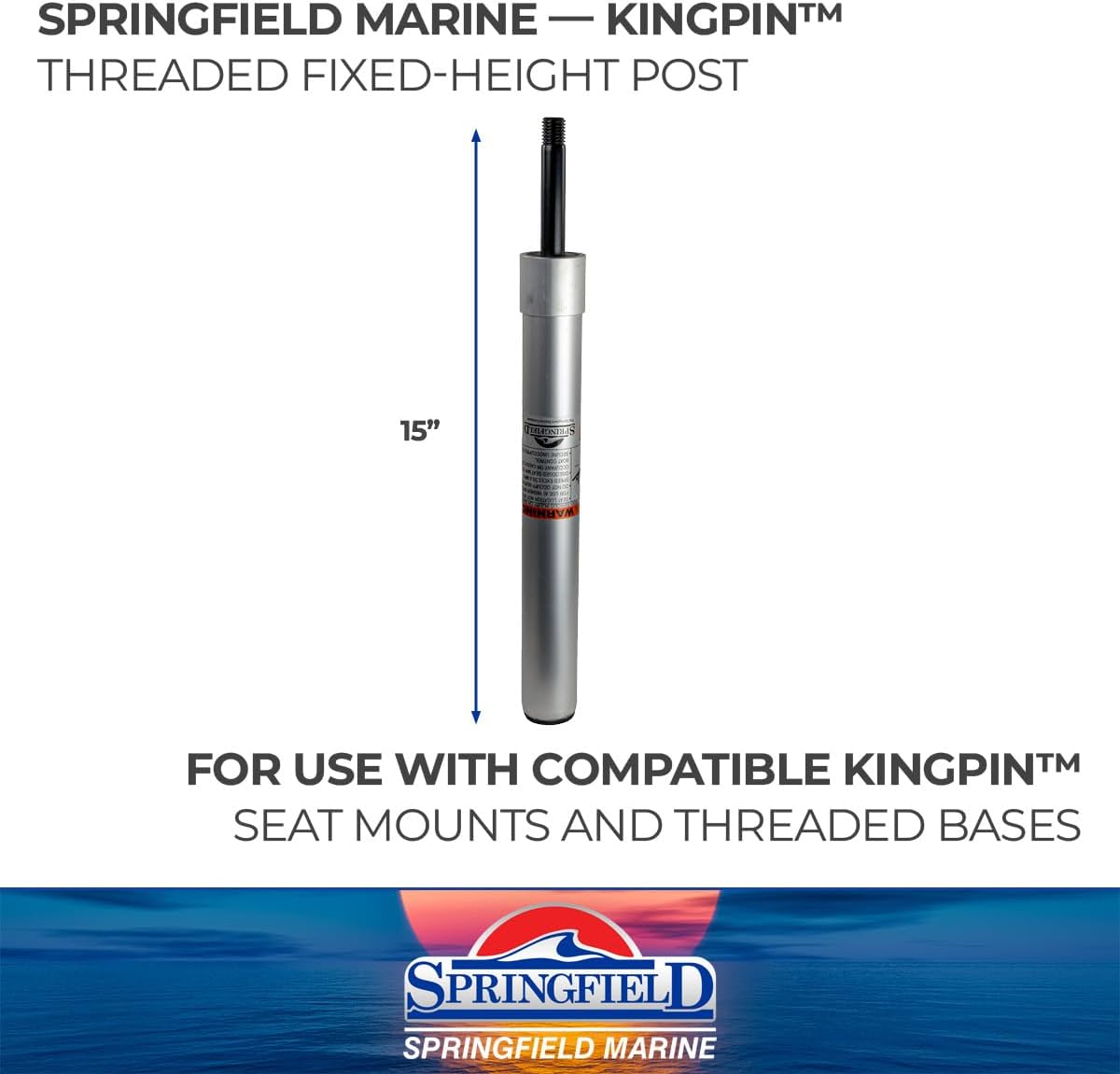 Springfield Kingpin Threaded 15' Post ANOD