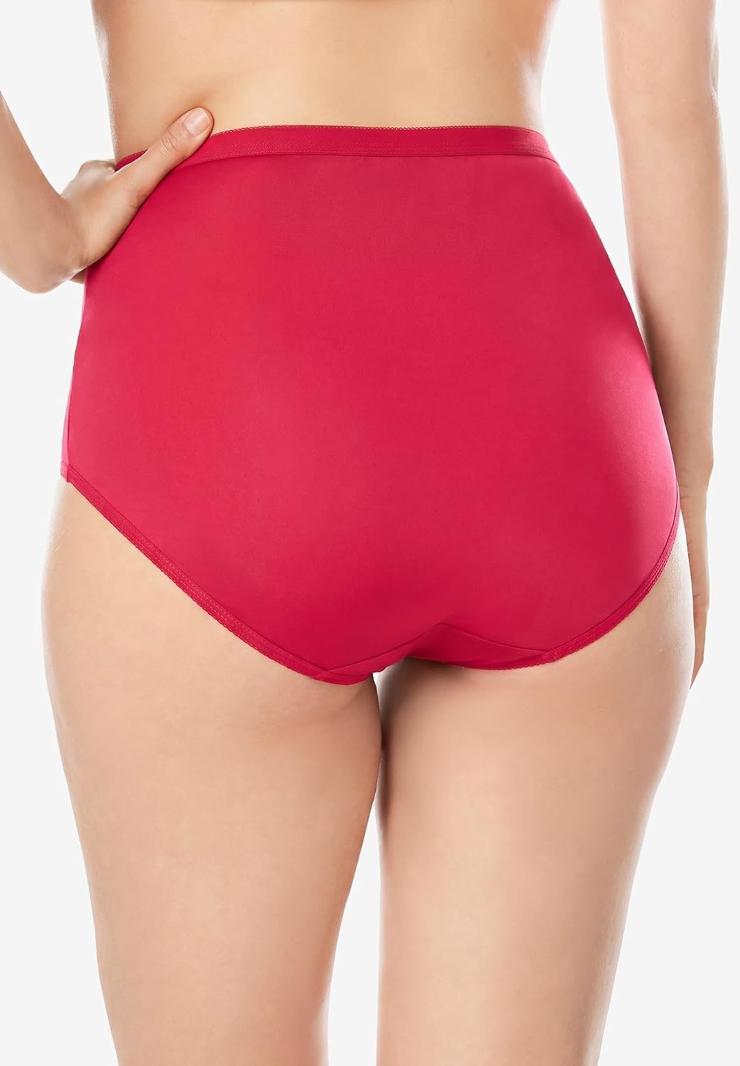 Comfort Choice Plus Size 5-Pack Classic Silky Nylon Brief