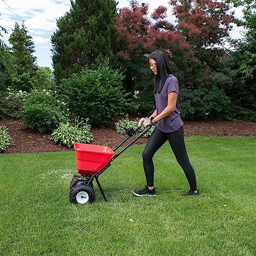 EarthWay 2050P 80lb Broadcast Spreader, Lawn Aerator, Fertilizer Spreader, 80lb Capacity, Pre-Assembled