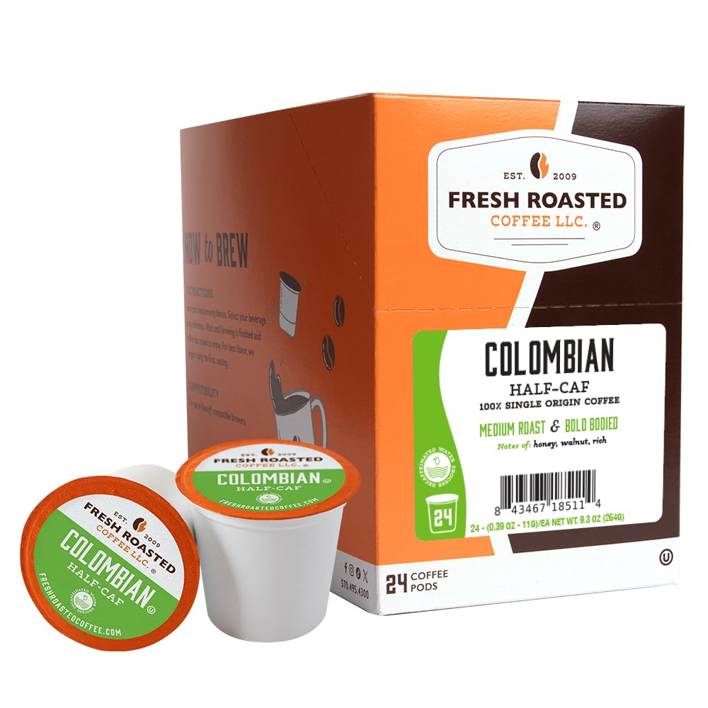 Fresh Roasted Coffee, 100% Colombian K-Cup Pods for Keurig Brewers, Medium Roast, Kosher, 96 Count Loose Pack