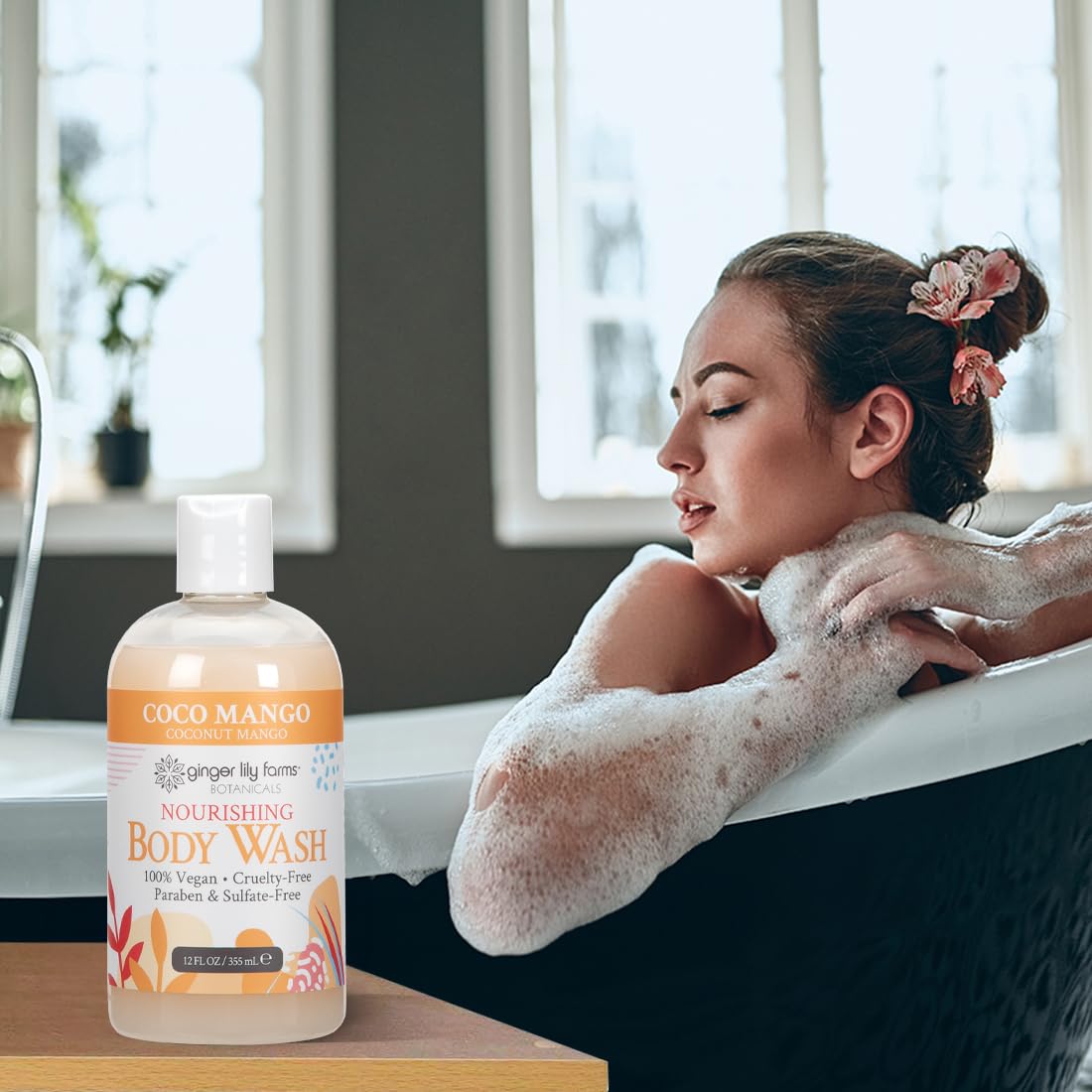 Ginger Lily Farms 1 gal Nourishing Body Wash, Citrus Blend Scent | for Hands, Body & Hair, Moisturizing Wash, Salon Wash, Spa Cleanser, Salon & Spa Essentials, Manicure & Pedicure Supplies