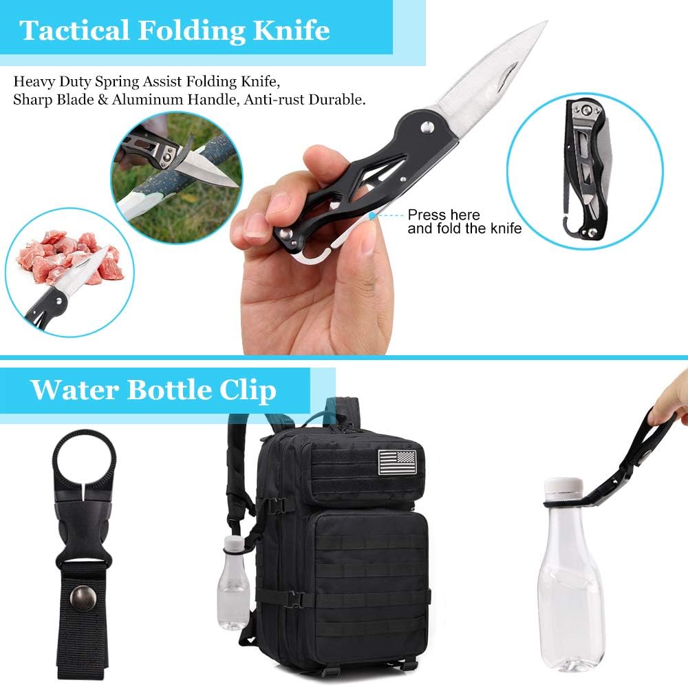 EMDMAK Survival Kit Outdoor Emergency Gear Kit for Camping Hiking Travelling or Adventures