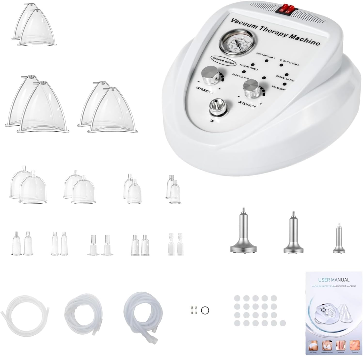 Vacuum Therapy Machine 24 Cups Butt Lift Breast Enlargement Cupping Massage