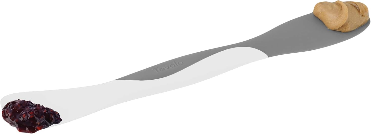 Tovolo Elements Scoop and Spread Large Dual End Silicone Sandwich Spreader Tool with Nylon Handle
