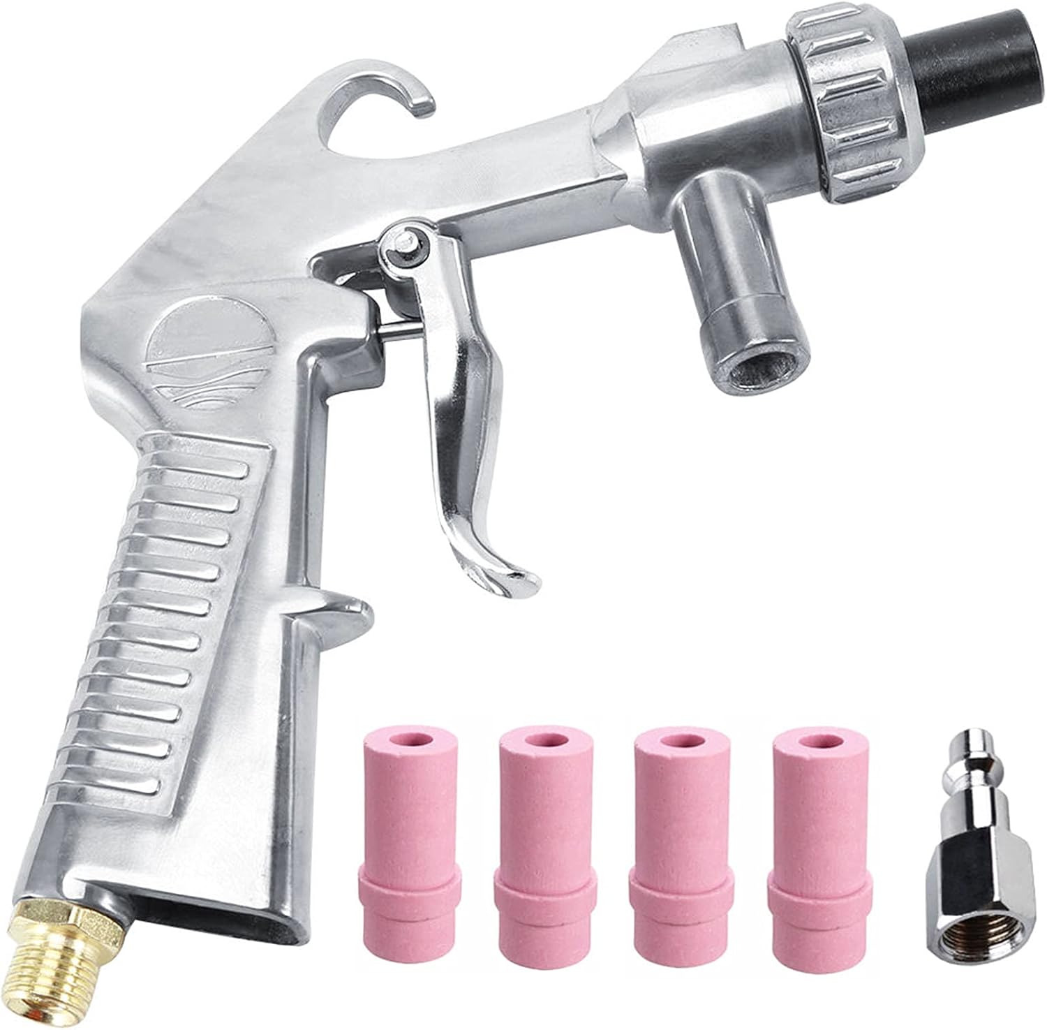 Wogoboo Sandblaster Kit Abrasive Sand Blasting Gun Rust Remove with Air Quick Adapter for Sandblast Cabinets