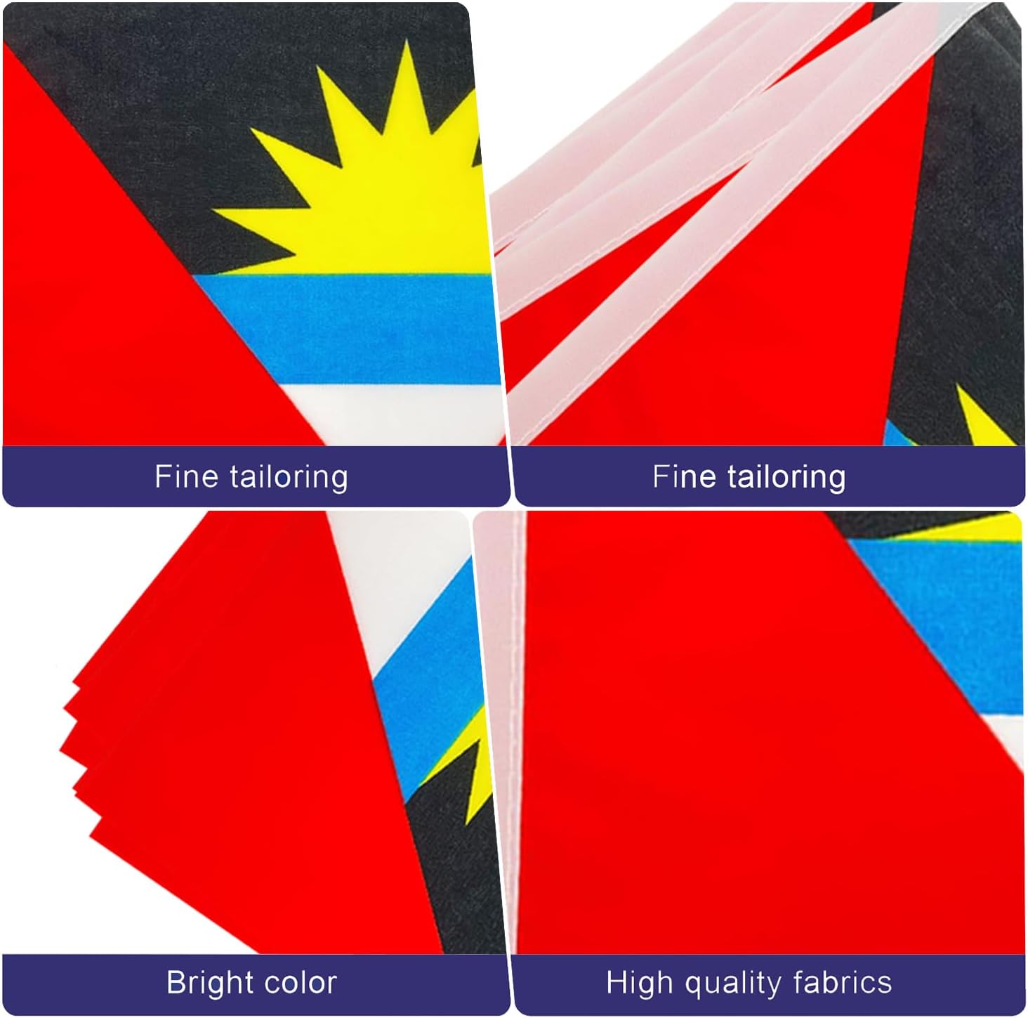 Nicaragua String Flags Banner Mini Small Nicaraguans Flag Bunting Patriotic Hanging Decor,National Holiday, Sports Game, Fiesta & Themed Party,18 Feet 20 Flags