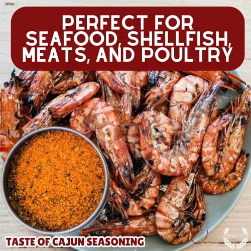 Gustus Vitae | Taste of Cajun Seasoning | Natural Gourmet Spice Blend | Premium Small Batch | Culinary Blackening Spice | Natural Creole Herbs | Non