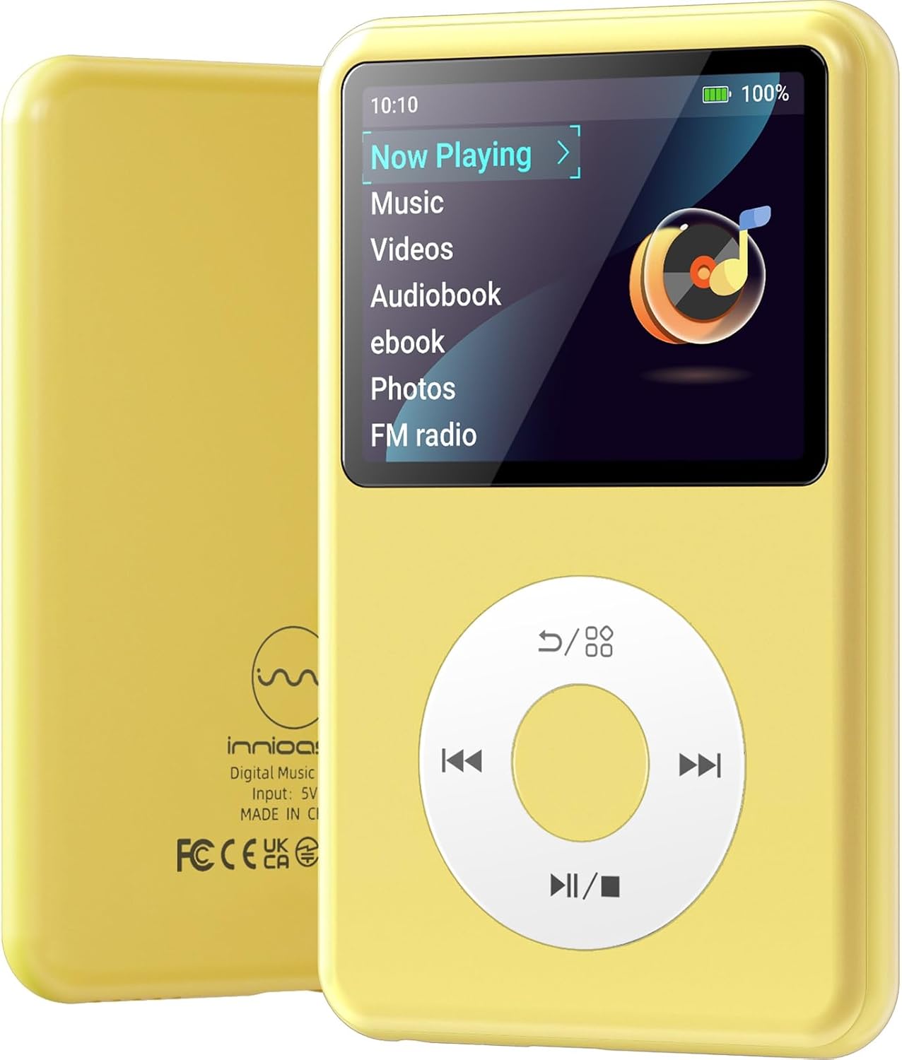 MP3 Player with Bluetooth 128GB Portable Music Digital Players Supports Playlist Audiobook Video Nice Gadget for Kids Black