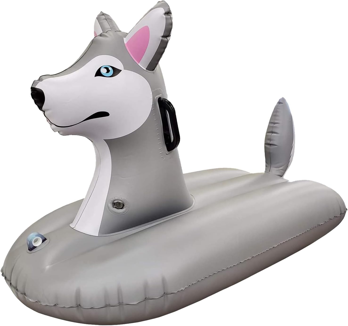Jet Creations Husky Sledding Tube, Inflatable Snow and Water Sled, Towable with Durable Loop Holder, Toddler Snowboard Doubles as Pool Float