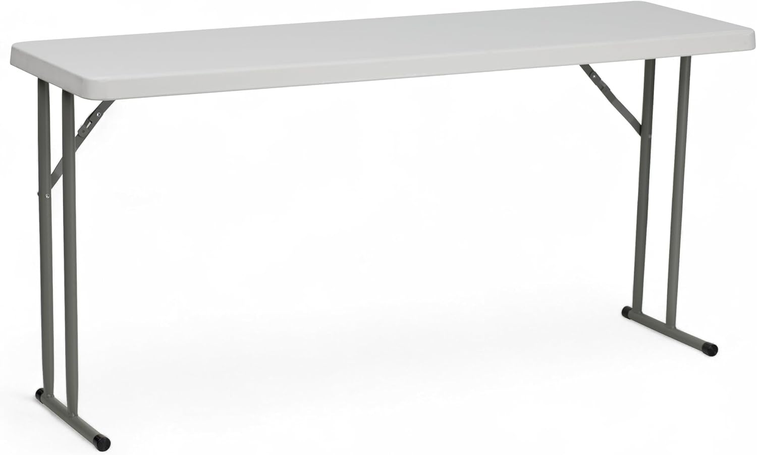 Flash Furniture 5 ft Plastic Folding Training Table, Granite White | Durable Construction, Commercial Use