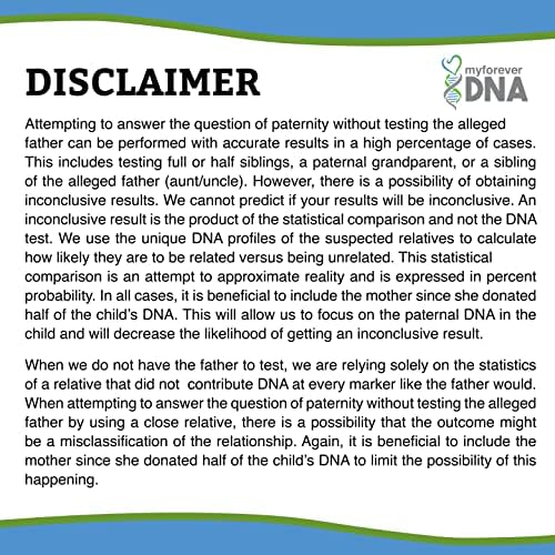 My Forever DNA® Sibling DNA Collection Kit | 46 DNA Markers | At-Home Sample Collection | Full or Half Sibling Relationship Analysis | Private &