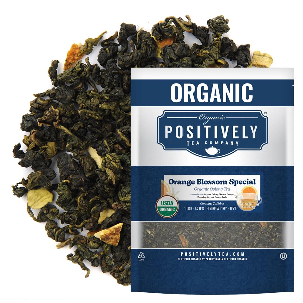Organic Positively Tea Company, Yerba Mate Tea, (Unsmoked) Loose Leaf, 16 Ounce